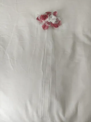 Vestido de comunión blanco con flores Talla 10 año