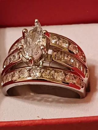 Anello pavé argento