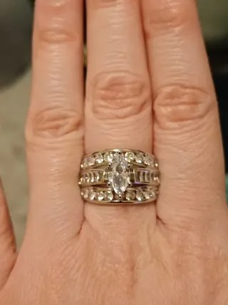 Anello pavé argento