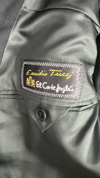 Traje Cruzado Negro Emidio Tucci Talla 52