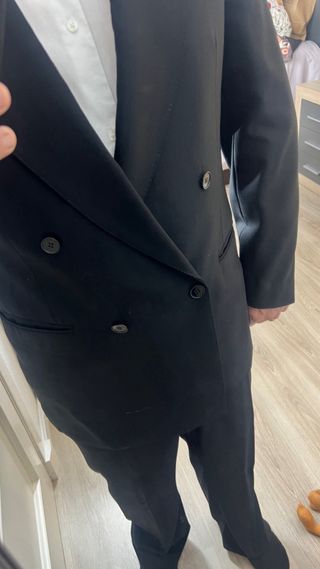 Traje Cruzado Negro Emidio Tucci Talla 52