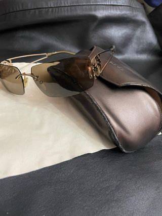 Gafas de sol Loewe doradas y marrones