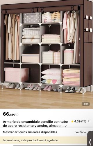 Guardaroba portatile in tessuto e metallo