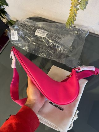 Bolsa Jacquemus x Nike Le Swoosh Rosa Dourada