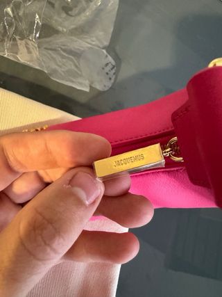 Bolsa Jacquemus x Nike Le Swoosh Rosa Dourada