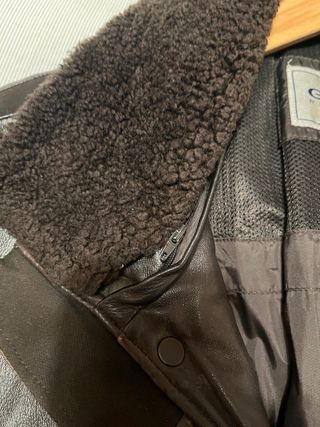 Cazadora Piel Geox Hombre Marrón