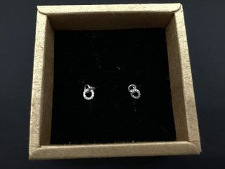 pendientes plata 925mm con piedra con circonita