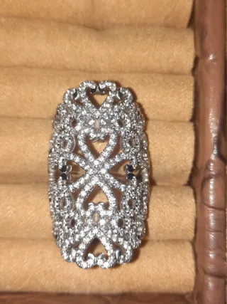 Elegante Anillo de Plata Elaborado