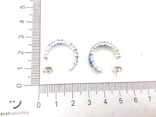 pendientes plata 925mm con piedra con circonita