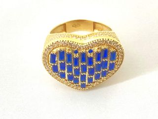 anillo oro 18k con circonita