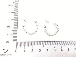 pendientes plata 925mm con piedra con circonita