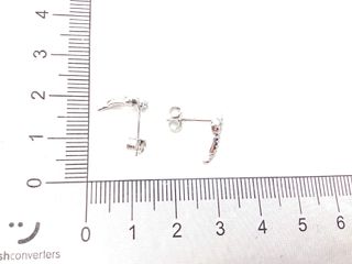 pendientes plata 925mm con piedra con circonita