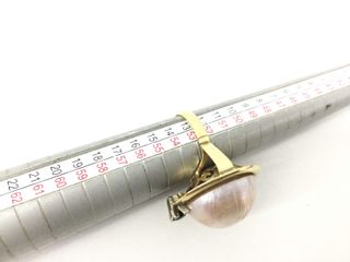 anillo oro 18k con piedra con perla