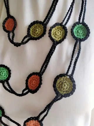 Collana uncinetto fatta a mano