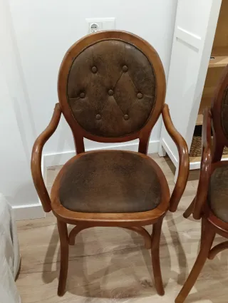 Set di 2 sedie in legno e velluto