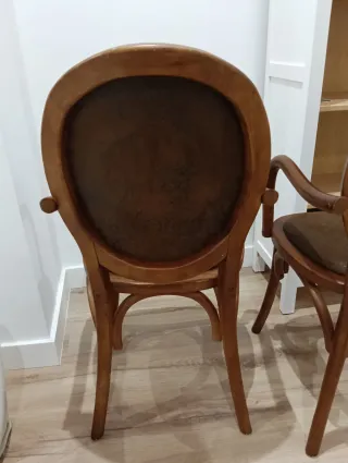 Set di 2 sedie in legno e velluto