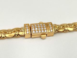 cadena oro 18k con circonita 24cm
