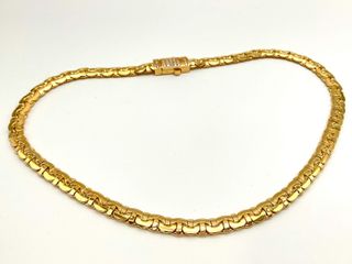 cadena oro 18k con circonita 22cm