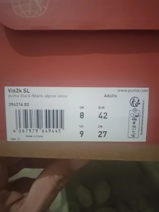 Scarpe Puma Vis2k SL Nero/Bianco