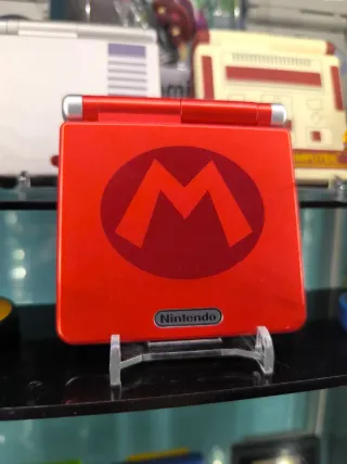 Game Boy Advance SP Roja y Plateada edición Mario