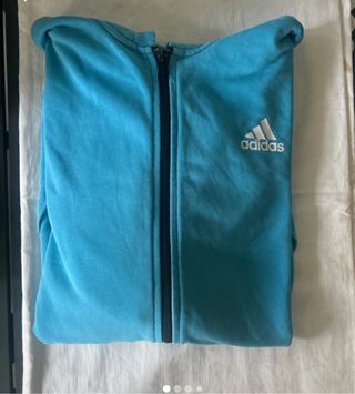 Felpa Adidas blu con zip