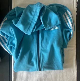 Felpa Adidas blu con zip
