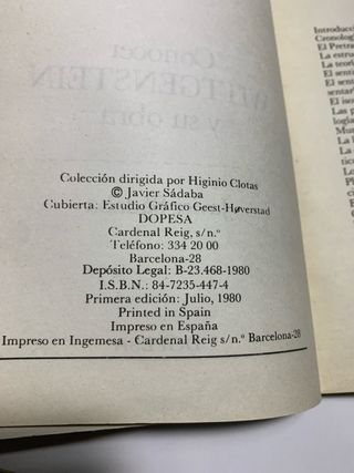 Conocer Wittgenstein y su obra (Colección Cono...