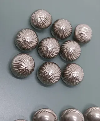 Lotto 28 Bottoni /botones Vintage metallo argentat