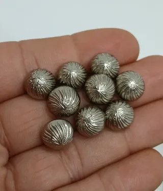 Lotto 28 Bottoni /botones Vintage metallo argentat