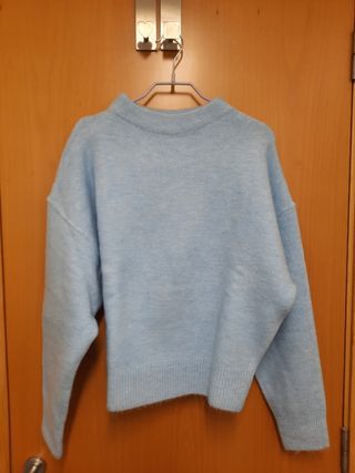 Jersey de abrigo azul Zara