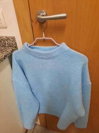 Jersey de abrigo azul Zara