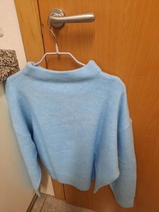 Jersey de abrigo azul Zara