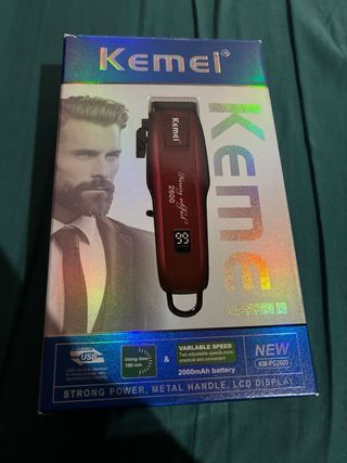 Máquina de Barbeiro Kemei 2600 Roxa/Dourada