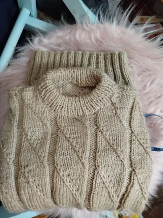 Jersey de lana trenzado para niñ@