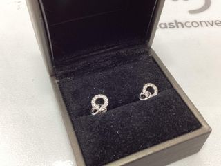 pendientes plata 925mm con piedra con circonita