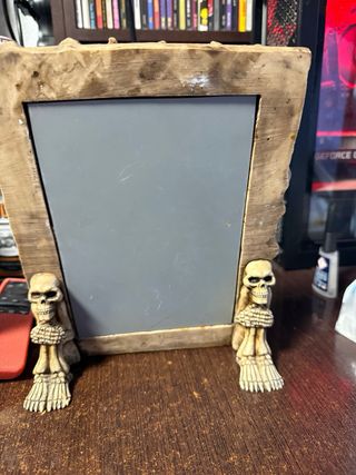 Set Calavera: Portacandele, Figura e Specchio in resina