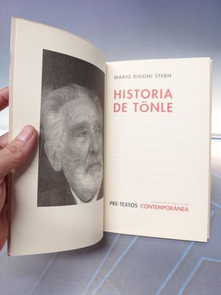 libro, MARIO RIGONI STERN. HISTORIA DE TONLE, ed. PRE-TEXTOS