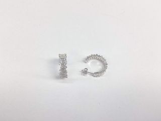 pendientes plata 925mm con piedra con circonita