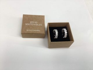 pendientes plata 925mm con piedra con circonita