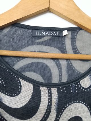 Conjunto vintage H. NADAL falda y blusa L/XL