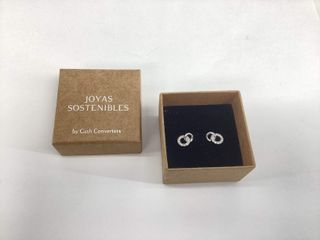 pendientes plata 925mm con piedra con circonita
