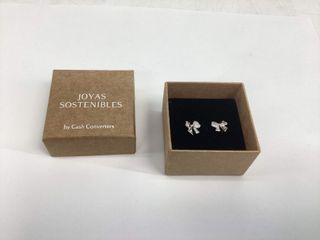 pendientes plata 925mm con piedra con circonita