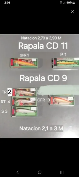 Rapala CD 9 o 11 - Sumergibles