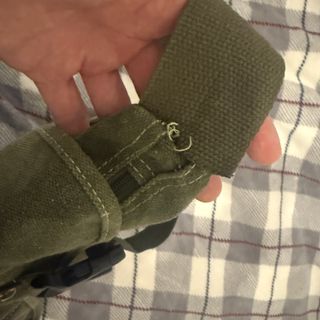 Mochila lona gruesa verde militar