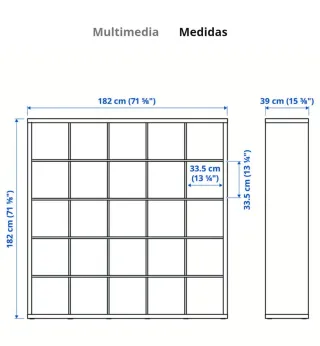 Estantería Kallax Grande Ikea Blanca 182cm