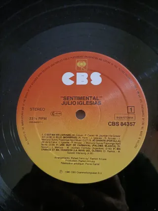 Caja Lote 3 Vinilos Julio Iglesias en francés