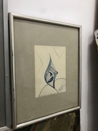 Coppia di quadri astratti fatti a mano