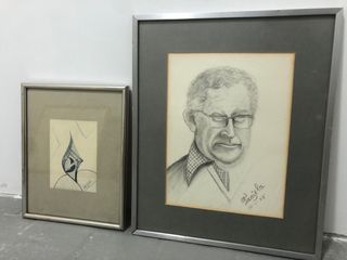 Coppia di quadri astratti fatti a mano