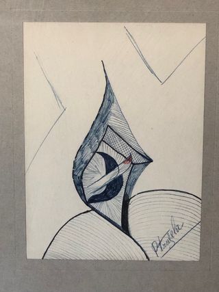 Coppia di quadri astratti fatti a mano