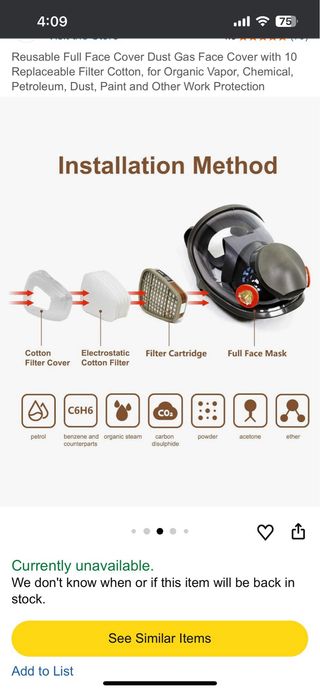 Máscara respiratoria reutilizable con filtro